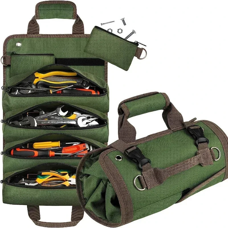 GIOIO Multi Purpose Tool Bag Roll Up Multi Pocket Hardware Organizer Pouch Nylon