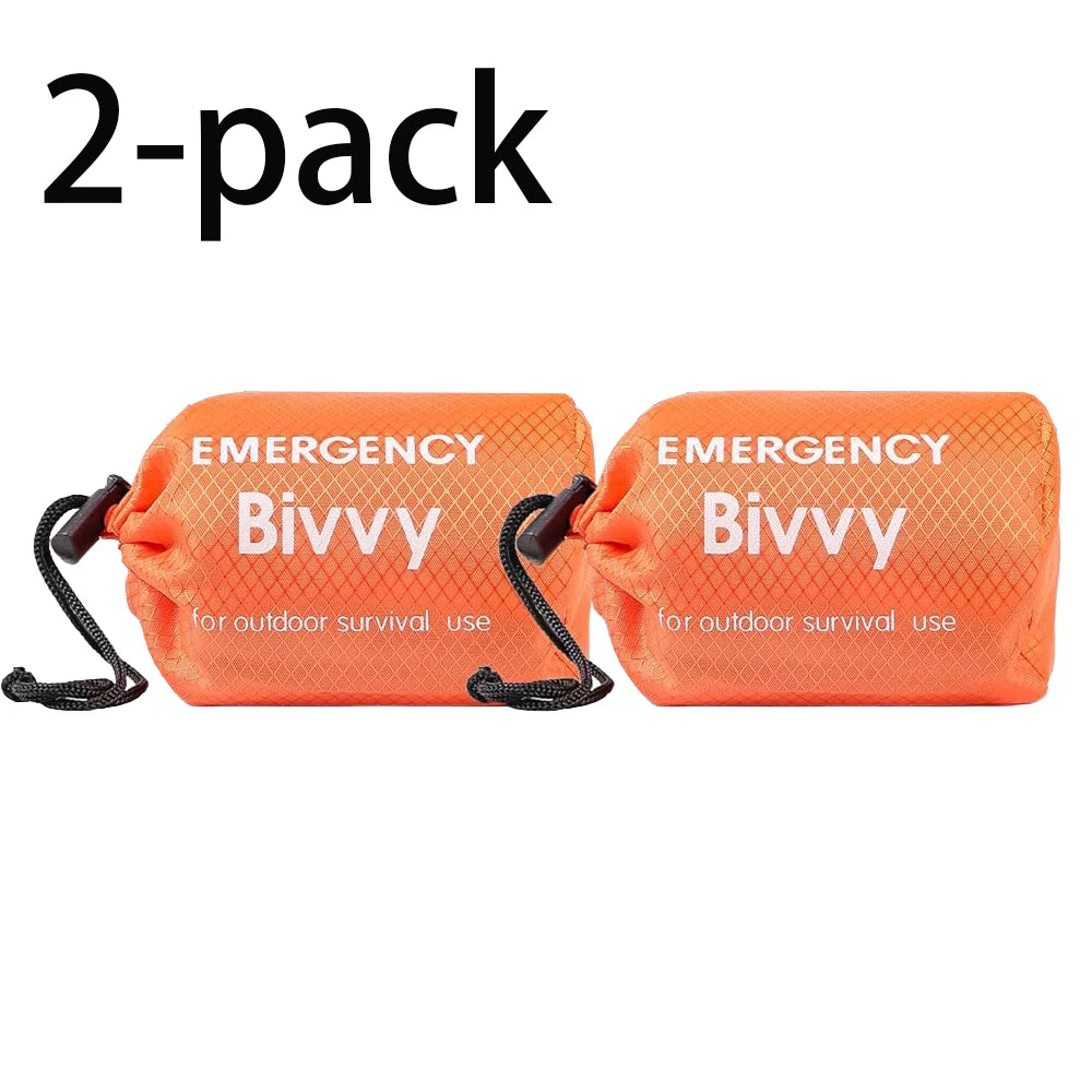 Emergency Thermal Sleeping Bag Waterproof Survival Bivy Sack Lightweight Camping Hiking Shelter Blanket