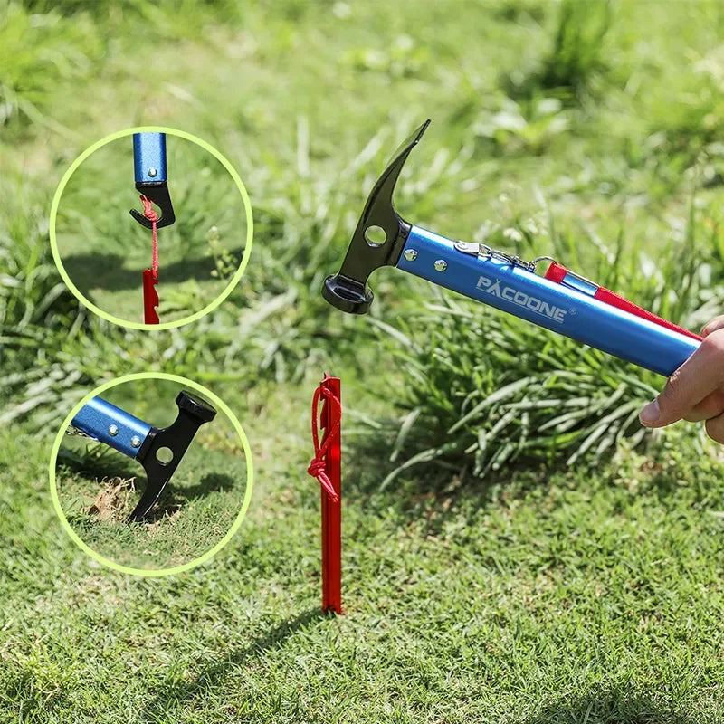 Outdoor Survival Multi Tool Hammer Aluminum Alloy Pocket Life Saving Camping Emergency Tool