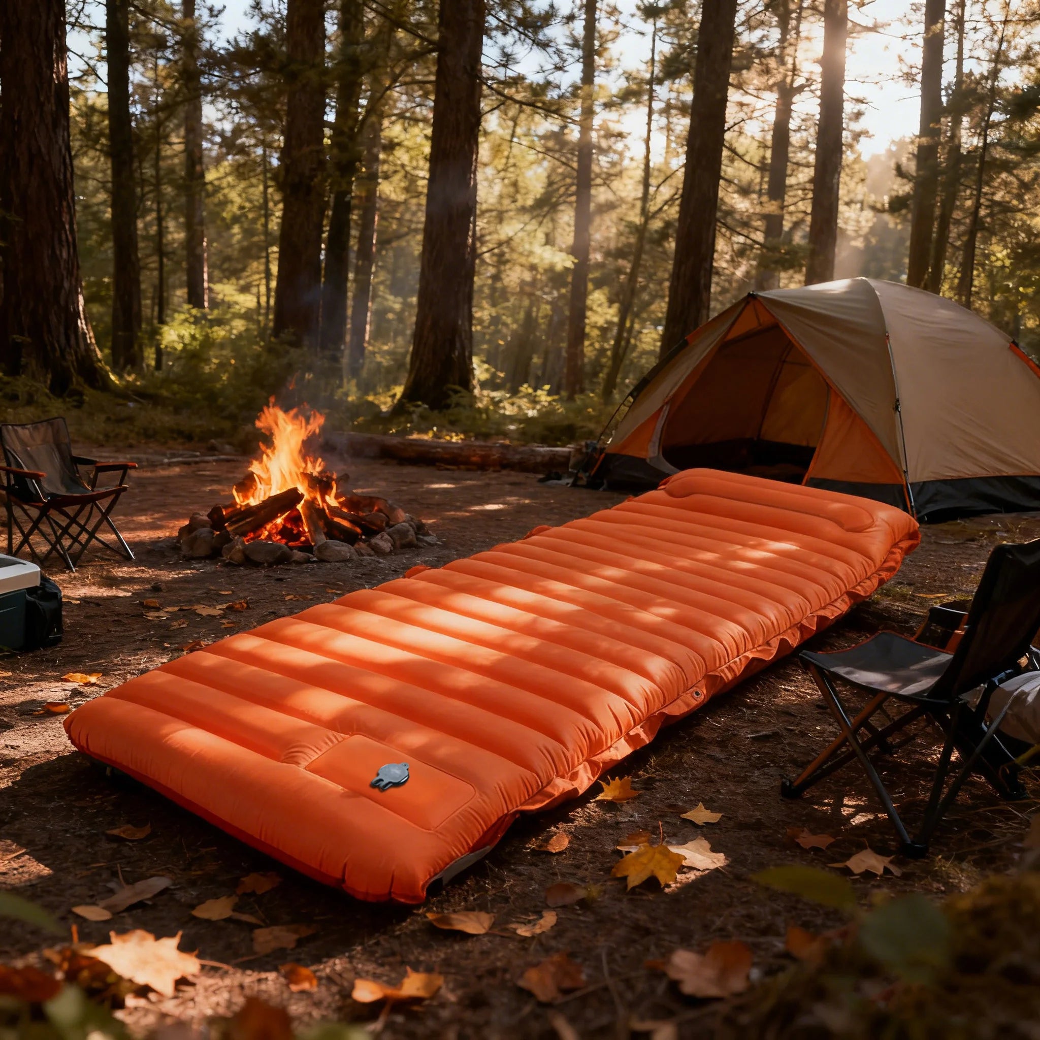 Extra Thick 4 Inch Self Inflating Camping Sleeping Pad with Built In Pump Hiking Air Mattress Bed