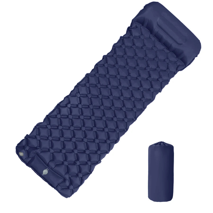 Ultralight Inflatable Camping Sleeping Pad with Built In Pump and Pillow Hiking Air Mattress Bed