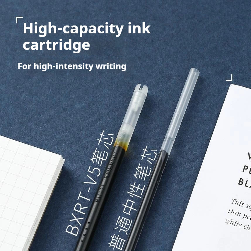 Retractable 0.5mm Gel Ink Pen with Precision Rollerball Tip Refillable Office School Writing Pen Set