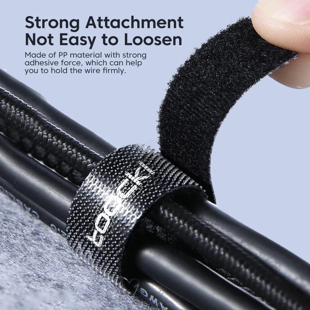 TOOCKI Cable Organiser Wire Winder, USB Cord Management Ties for Travel