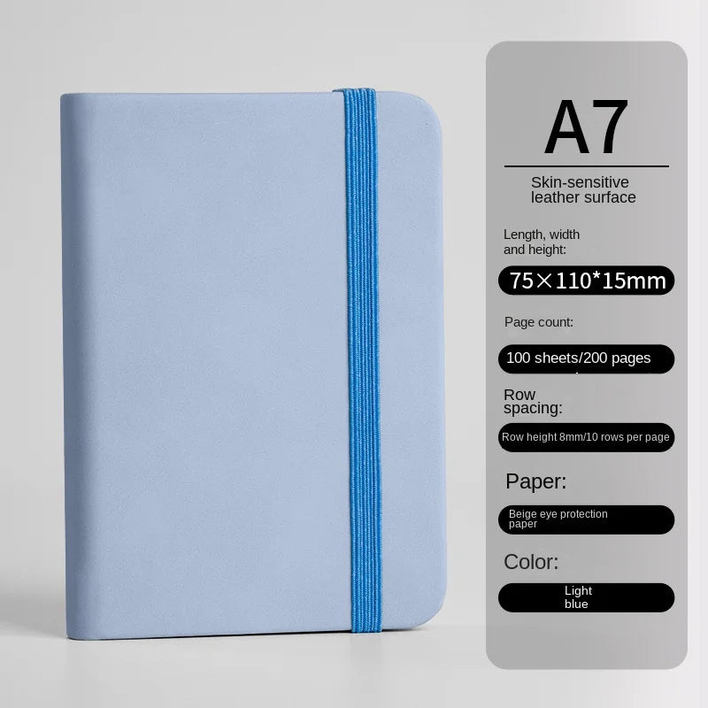 A7 Pocket Notebook Mini Portable Notepad Waterproof Cover Retro Journal Memo Book for Everyday Carry