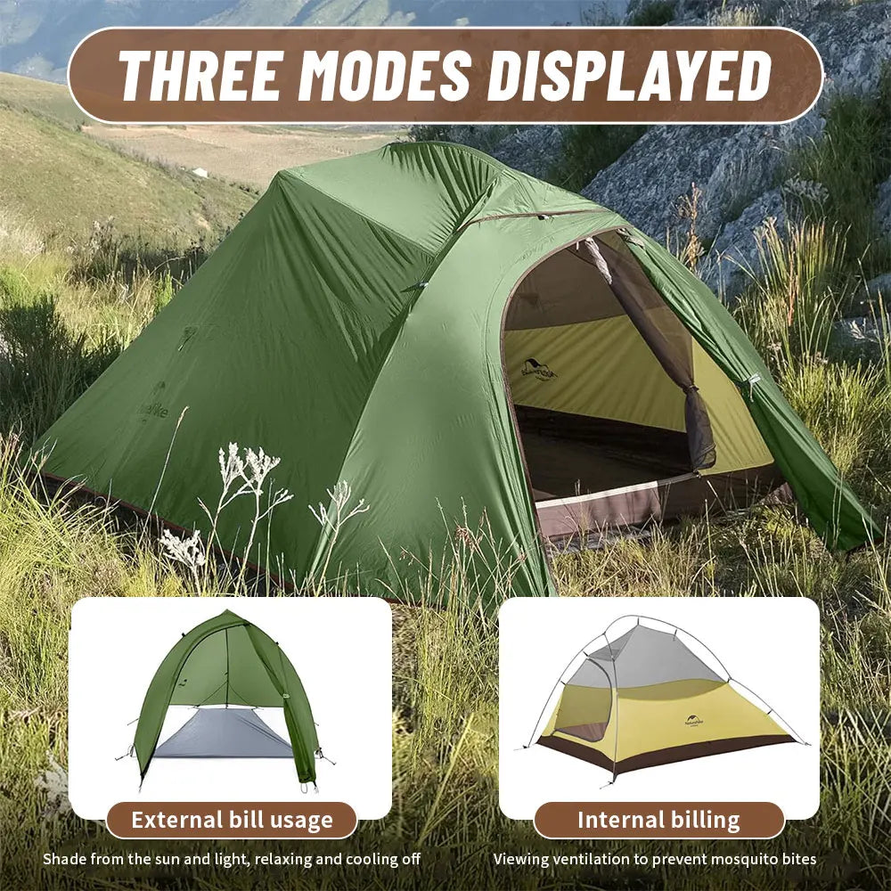 NATUREHIKE Cloud Up Ultralight 1 2 3 Person Waterproof Camping Hiking Backpacking Tent