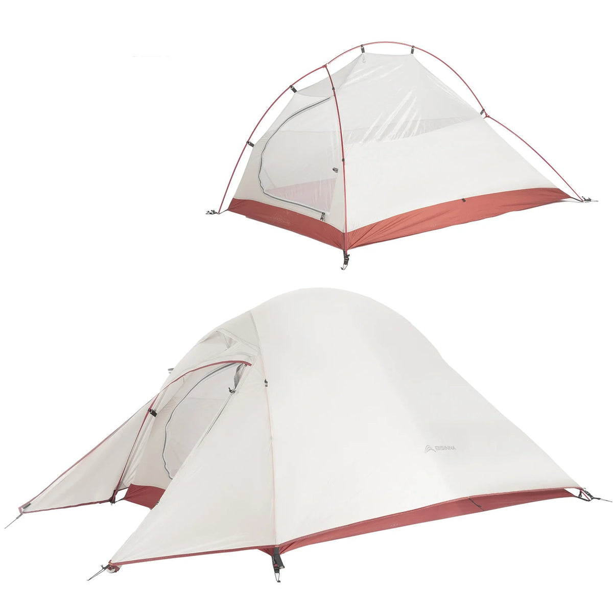 BISINNA Ultralight 20D Nylon Waterproof Camping Tent 1-2 Person Hiking Travel Shelter