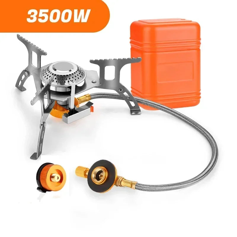 Portable 3500W Camping Gas Stove Folding Backpacking Burner for Outdoor Cooking Travel Gear