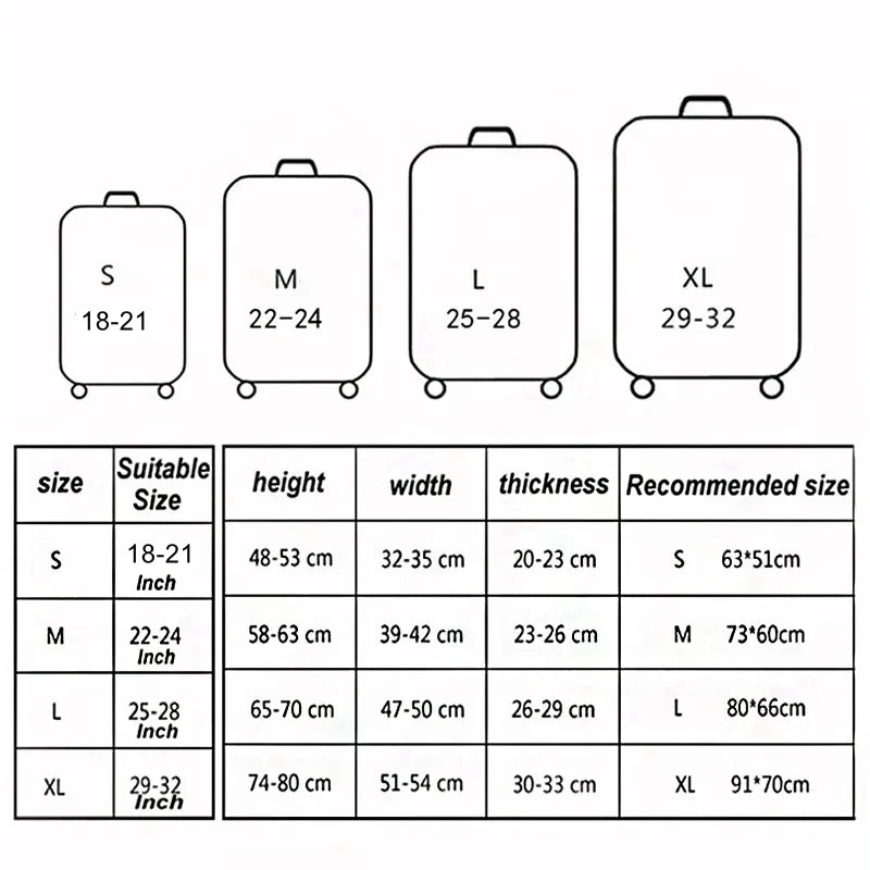 Stretch Luggage Cover Suitcase Protector 18 to 32 Inch Travel Dust and Scratch Protection