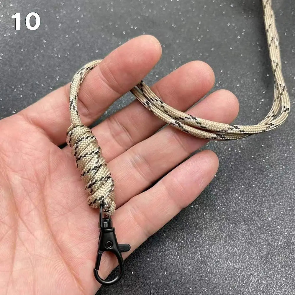 Paracord Survival Keychain with Rotatable Buckle Emergency Lanyard Backpack Key Ring Tool
