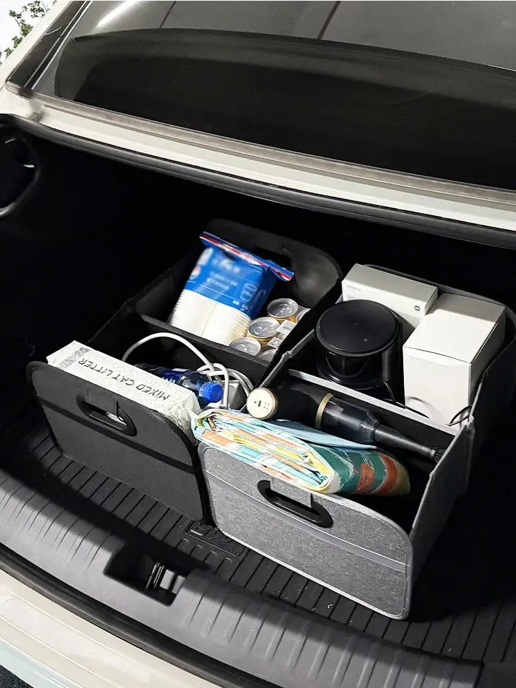 Foldable Car Boot Organiser Storage Box Portable SUV Camping Travel Cargo Organiser with Handles
