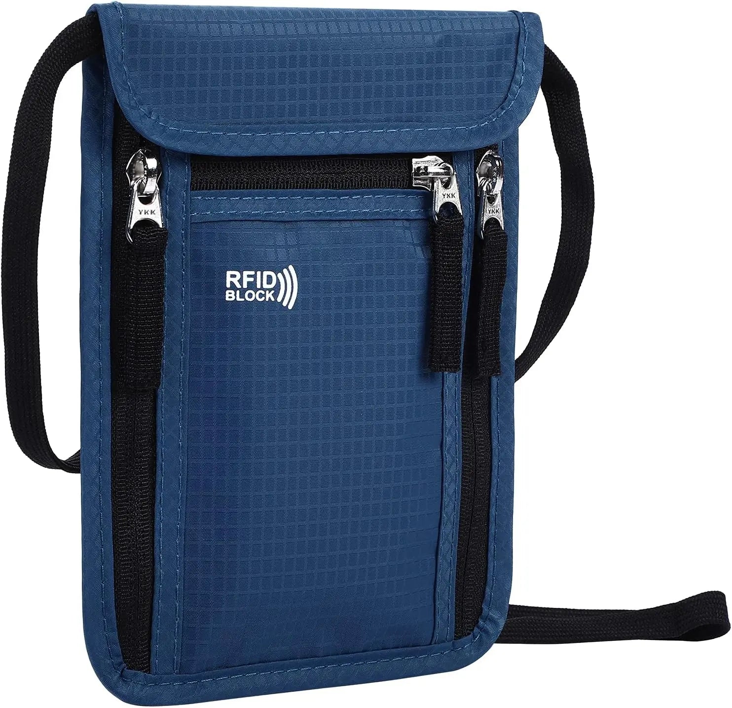 RFID Blocking Travel Neck Wallet Passport Holder Organiser Pouch Secure Document Bag Case