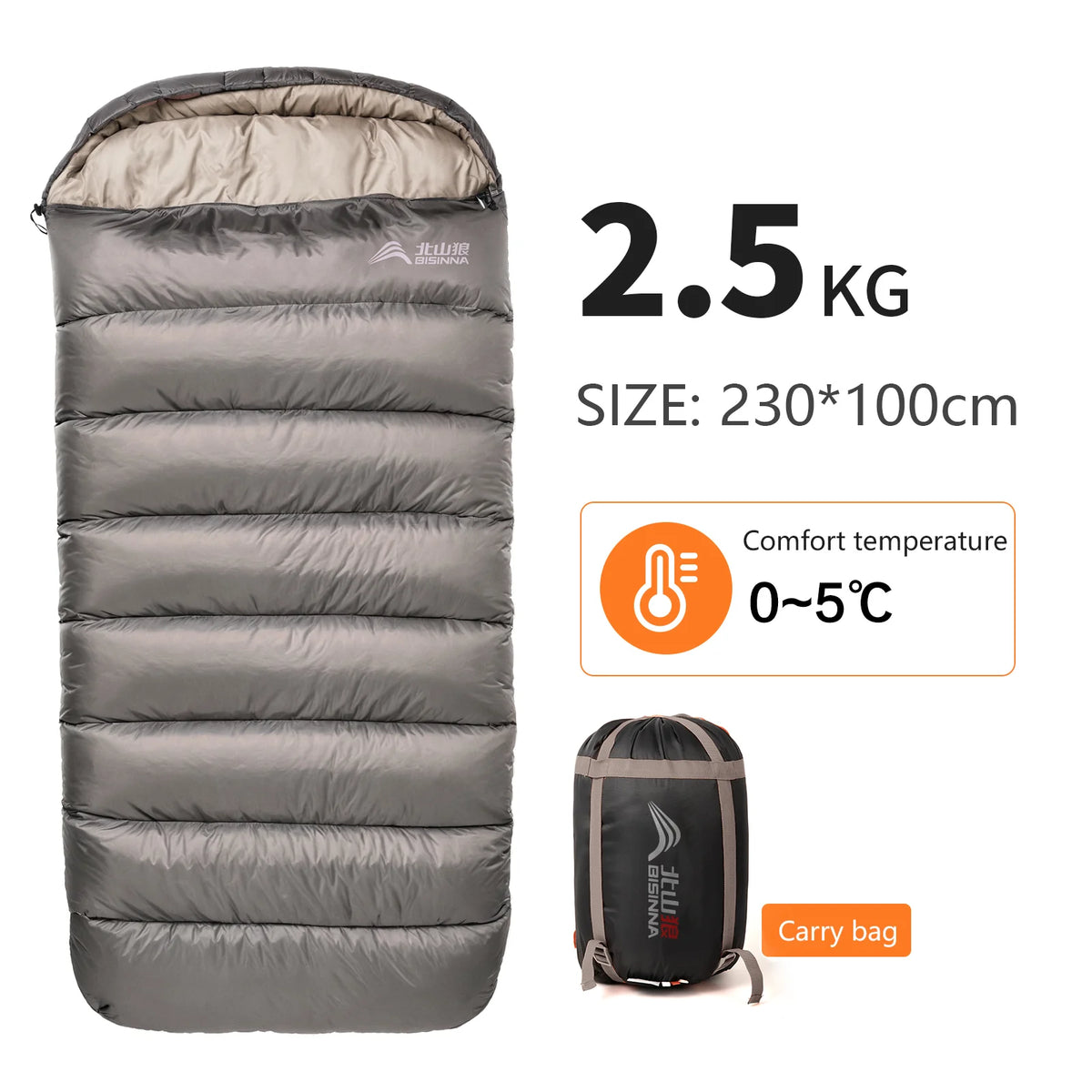 100cm Extra Wide Adult Camping Sleeping Bag Lightweight 3 Season Envelope Sleeping Bag for Hiking Trips
