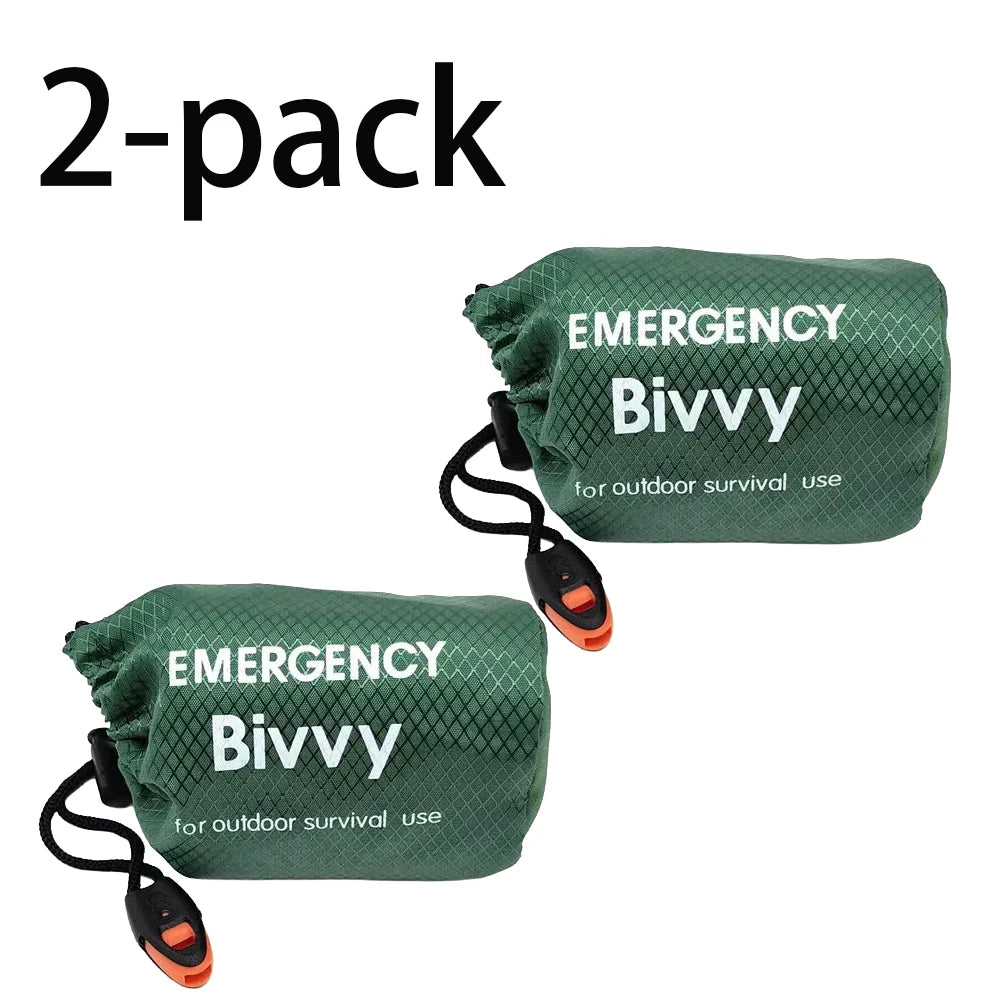 Emergency Thermal Sleeping Bag Waterproof Survival Bivy Sack Lightweight Camping Hiking Shelter Blanket
