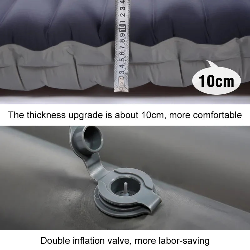PACOONE Ultralight Self Inflating Camping Mattress Built-in Pump Travel Hiking Fishing Pad