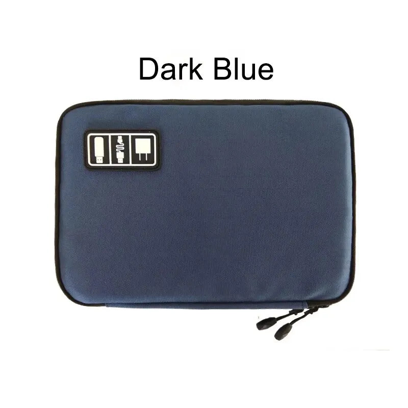 Portable Waterproof Electronic Accessories Storage Bag USB Cable Charger Travel Organiser Case