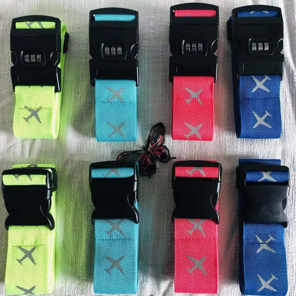 Adjustable Password Lock Luggage Strap 5x200cm Anti Theft