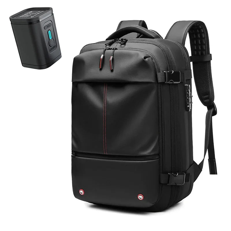 Vacuum Compression Laptop Backpack 17 Inch Expandable Travel Business School Hiking Bag