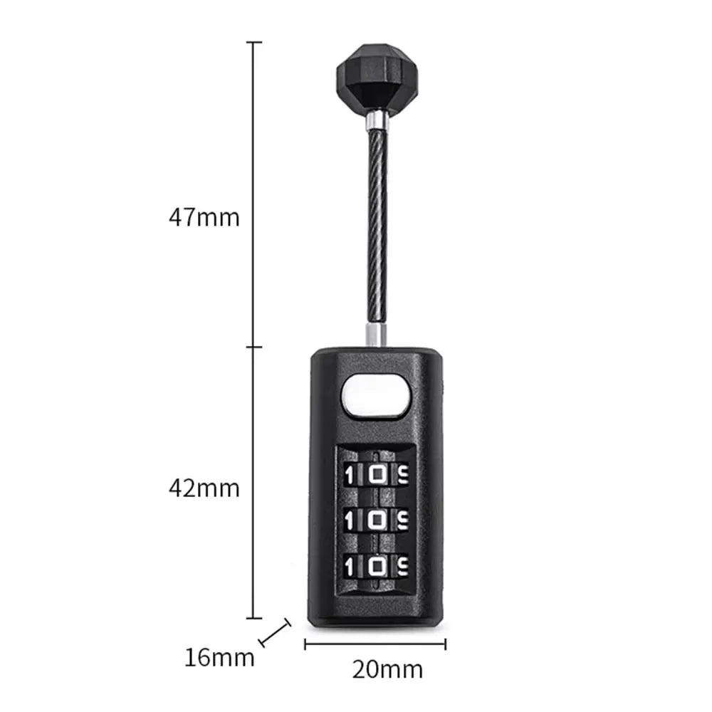 Mini 3 Position Combination Luggage Lock Resettable Backpack Cabinet Padlock