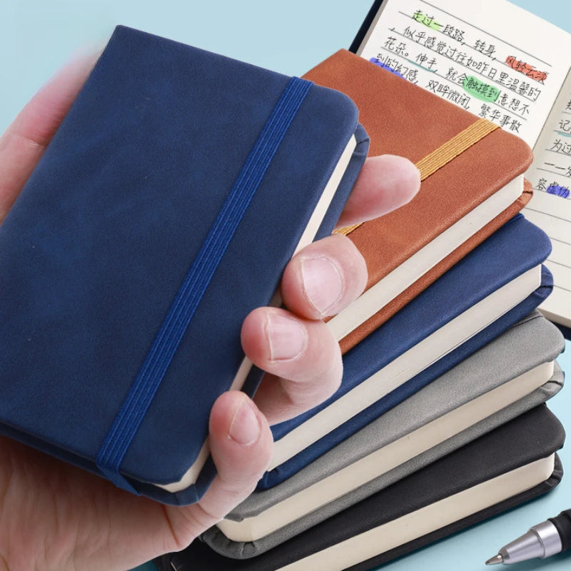 A7 Pocket Notebook Mini Portable Notepad Waterproof Cover Retro Journal Memo Book for Everyday Carry
