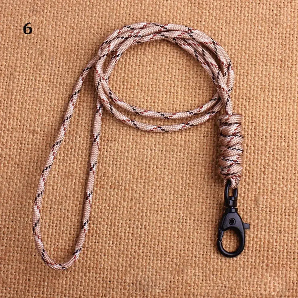 Paracord Survival Keychain with Rotatable Buckle Emergency Lanyard Backpack Key Ring Tool