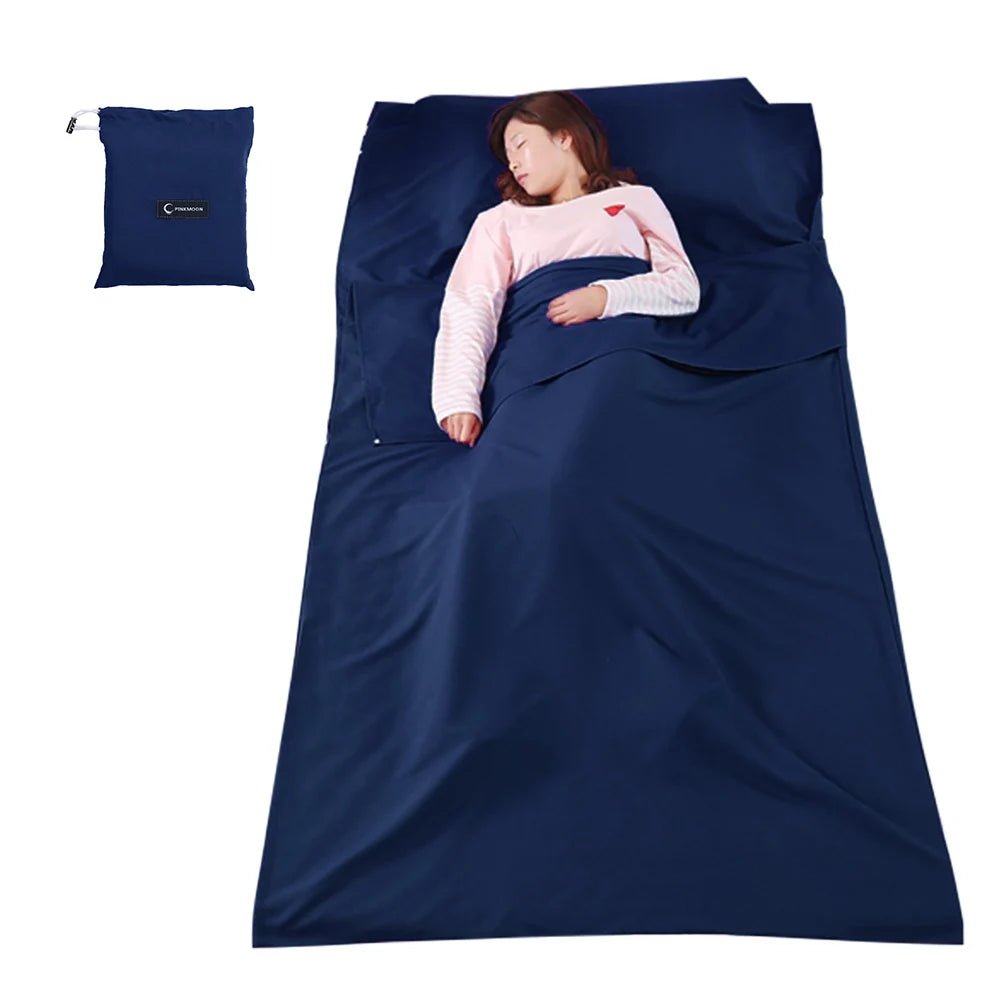 Backcountry Hut Cotton Sleeping Bag Liner Adult Hybrid Style Lightweight Camping Travel Hiking Bag