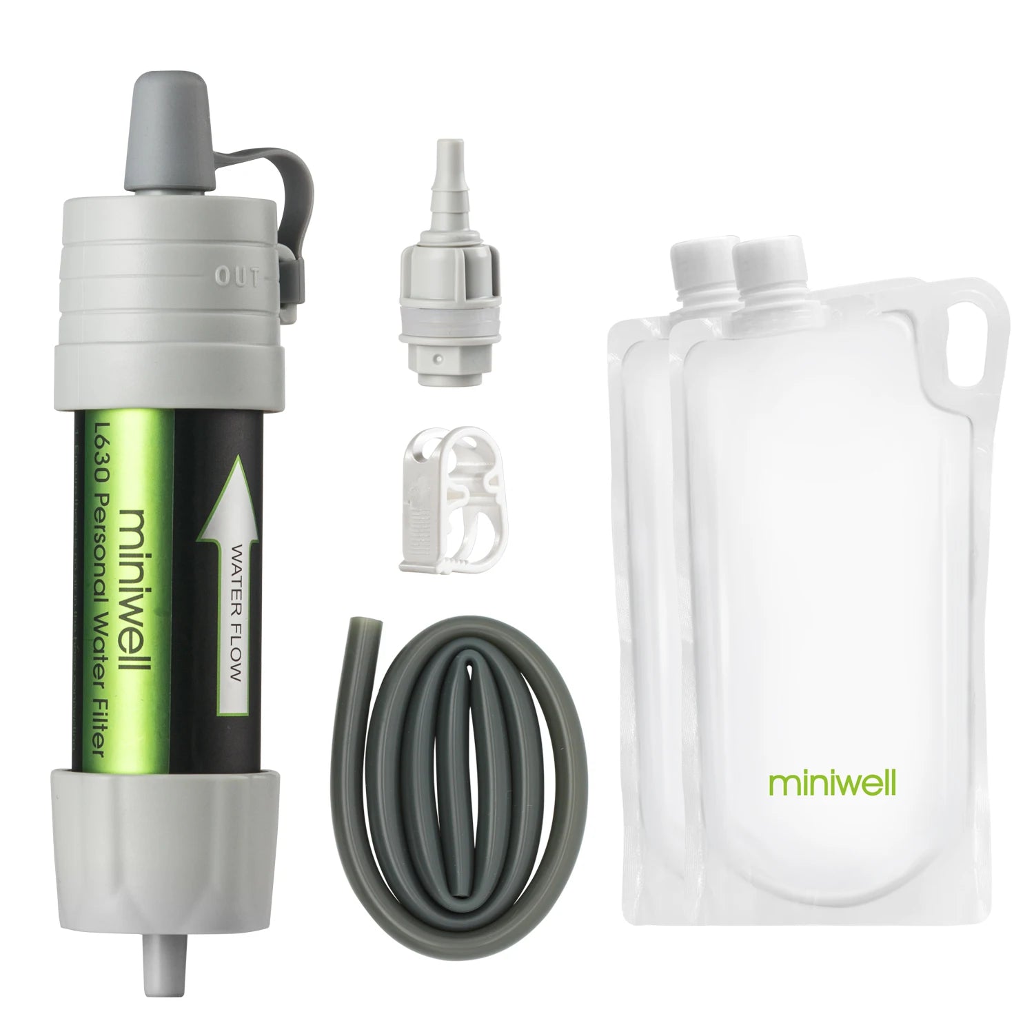 Personal Water Filter Straw Camping Survival Purifier 0.1 Micron Outdoor Emergency Hydration Tool