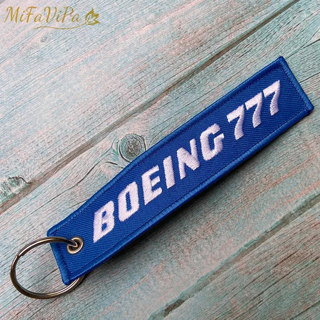 Cessna Embroidered Aviation Keychain Split Ring Pilot Key Ring Phone Strap Gift Accessory Chain