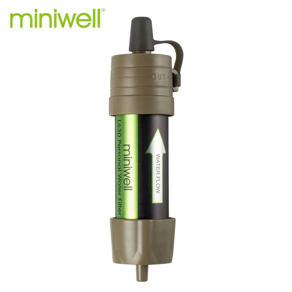 Personal Water Filter Straw Camping Survival Purifier 0.1 Micron Outdoor Emergency Hydration Tool