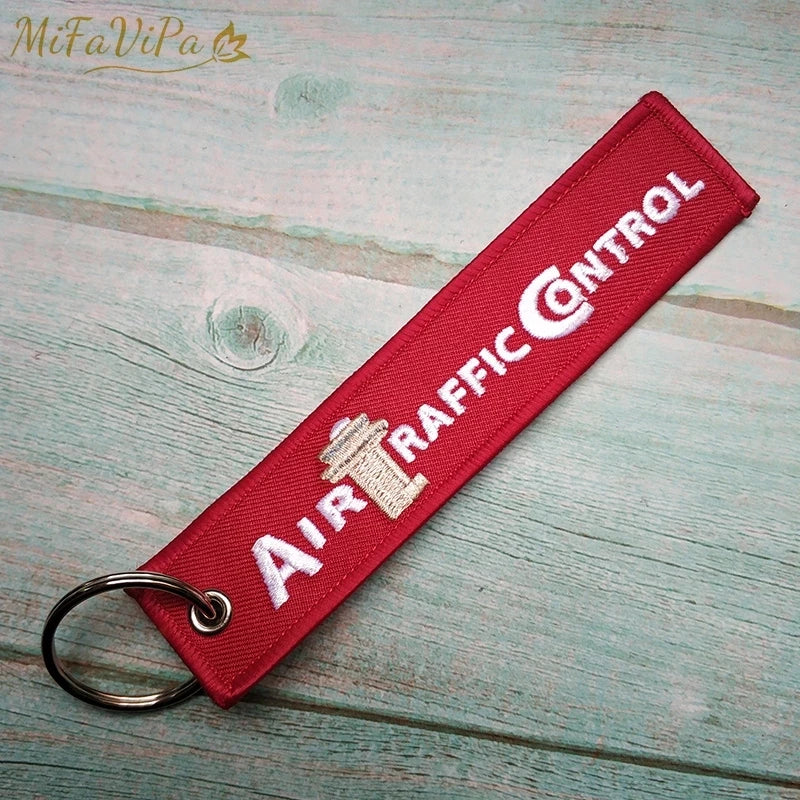 Cessna Embroidered Aviation Keychain Split Ring Pilot Key Ring Phone Strap Gift Accessory Chain