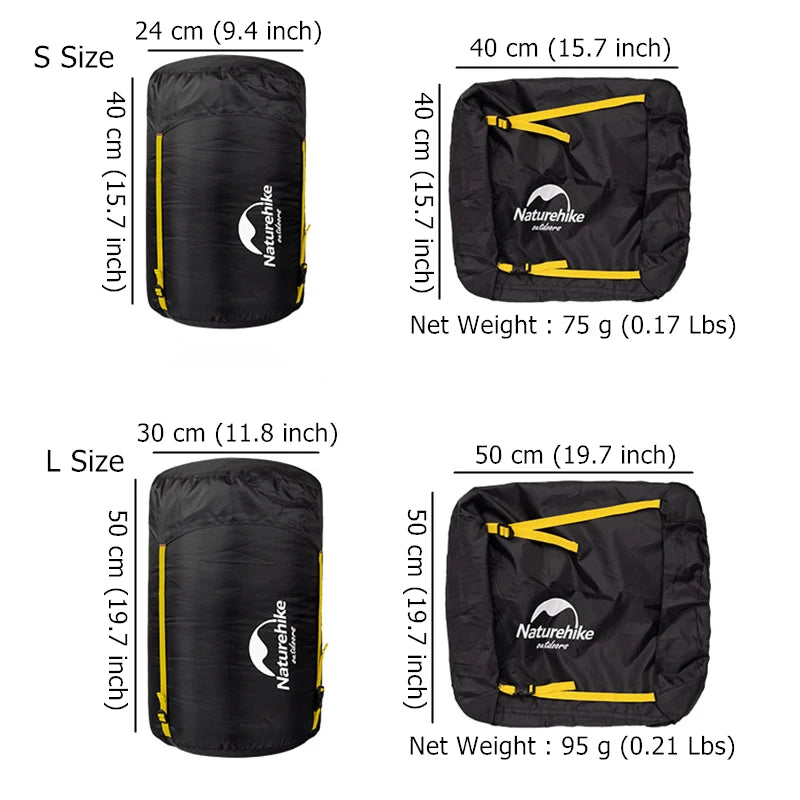Ultralight Camping Compression Bag Portable Sleeping Bag Stuff Sack Travel Storage Organizer