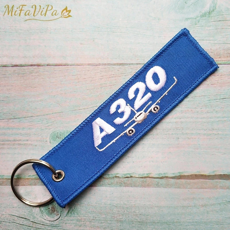Cessna Embroidered Aviation Keychain Split Ring Pilot Key Ring Phone Strap Gift Accessory Chain