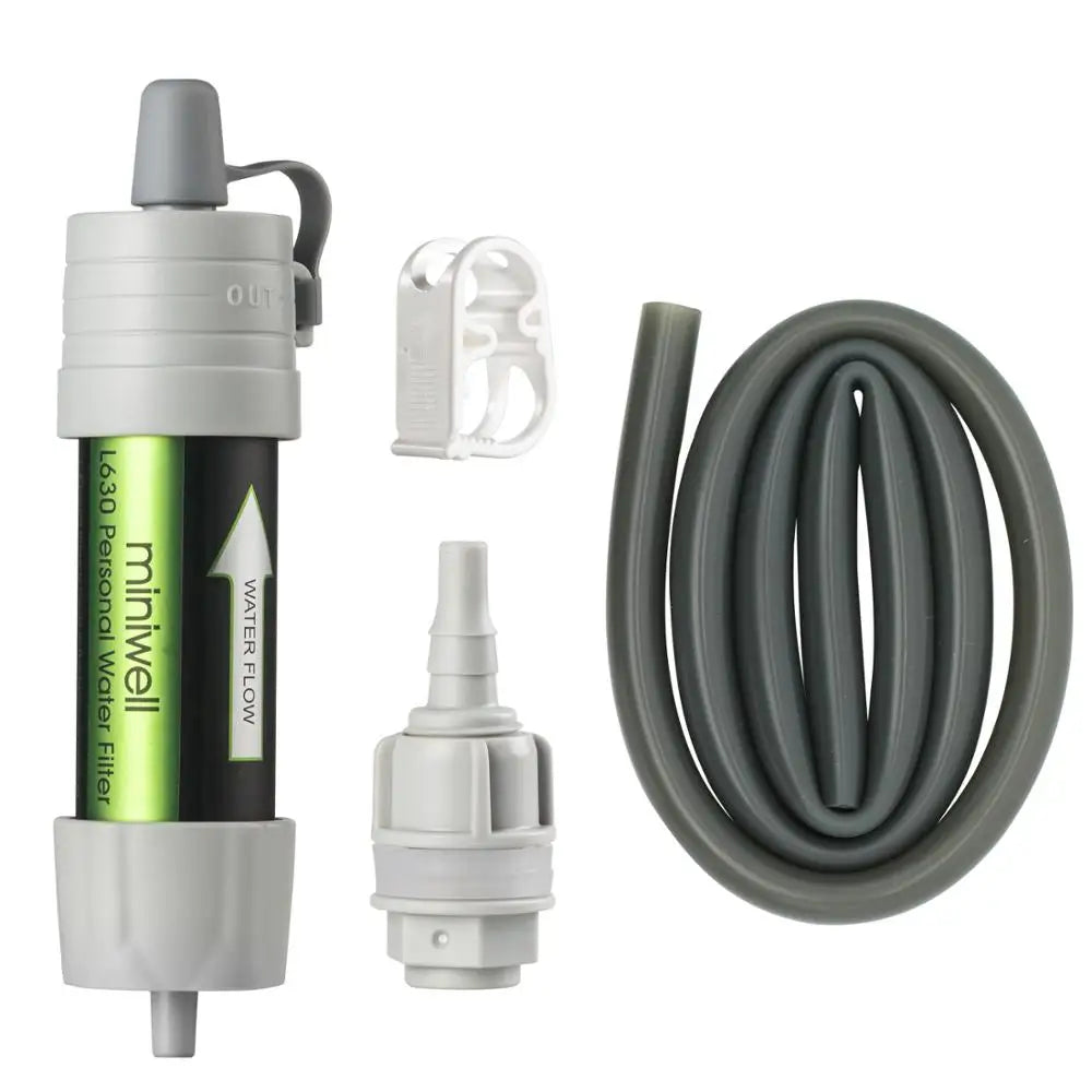 Personal Water Filter Straw Camping Survival Purifier 0.1 Micron Outdoor Emergency Hydration Tool