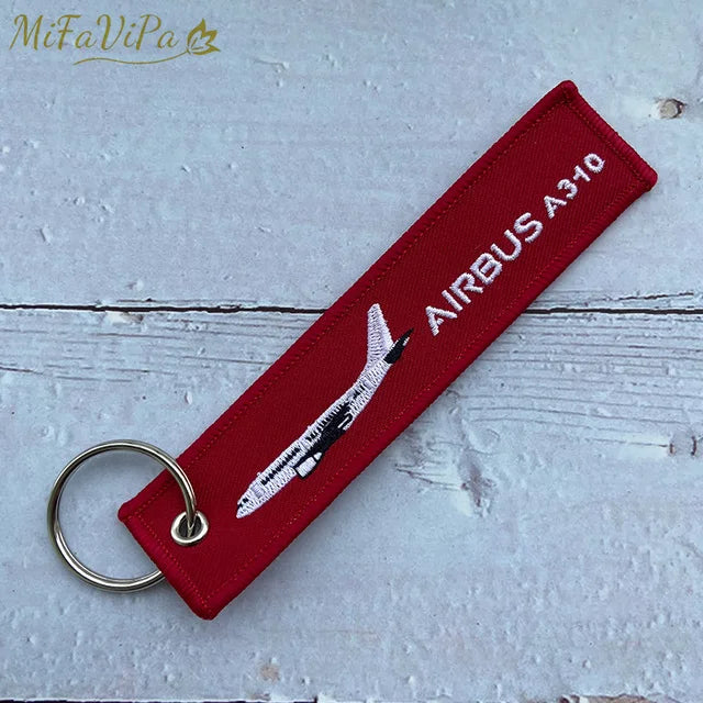 Cessna Embroidered Aviation Keychain Split Ring Pilot Key Ring Phone Strap Gift Accessory Chain