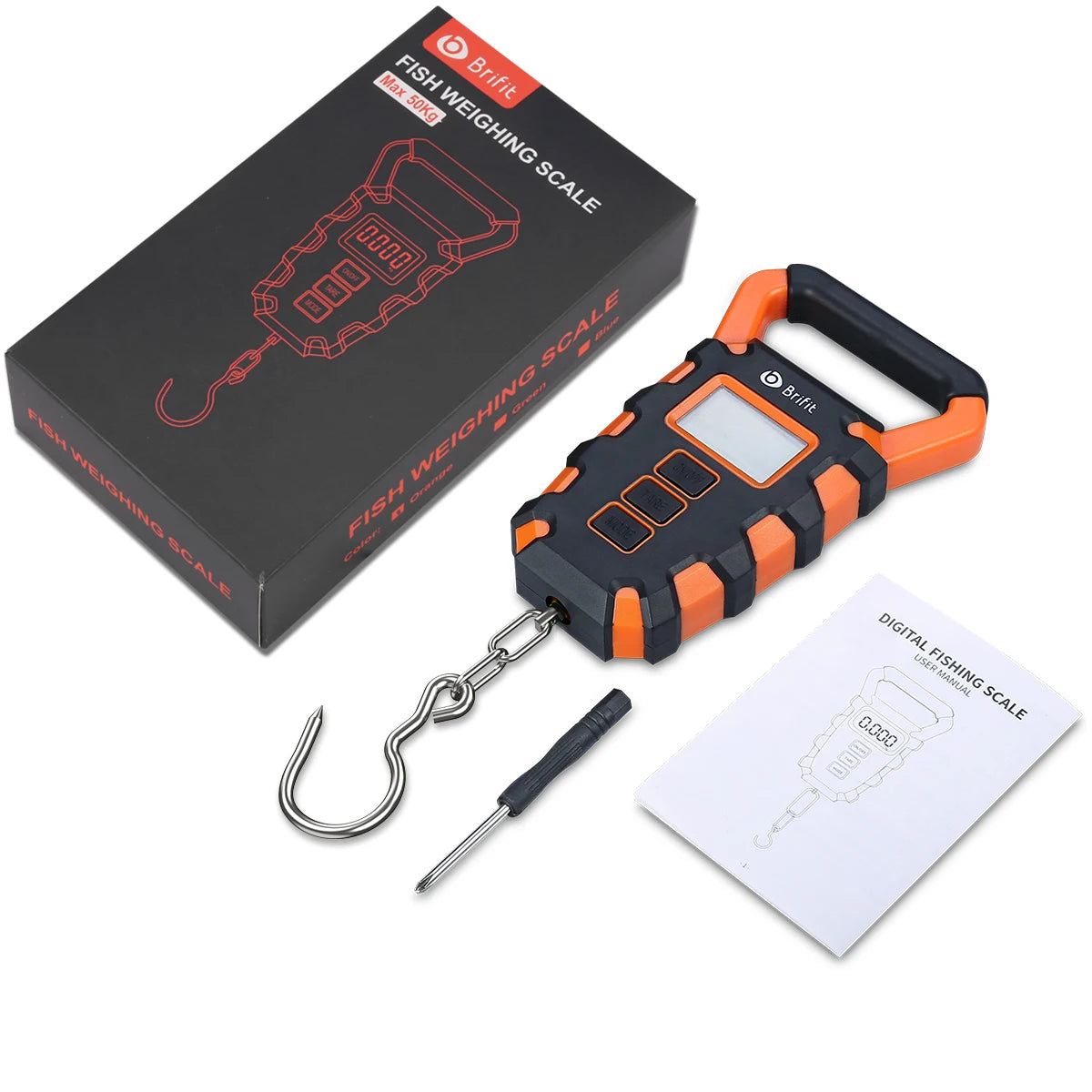 50kg Digital Luggage Scale with Tape Measure, Portable Hanging Travel Weighing Scale