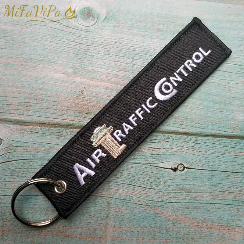Cessna Embroidered Aviation Keychain Split Ring Pilot Key Ring Phone Strap Gift Accessory Chain