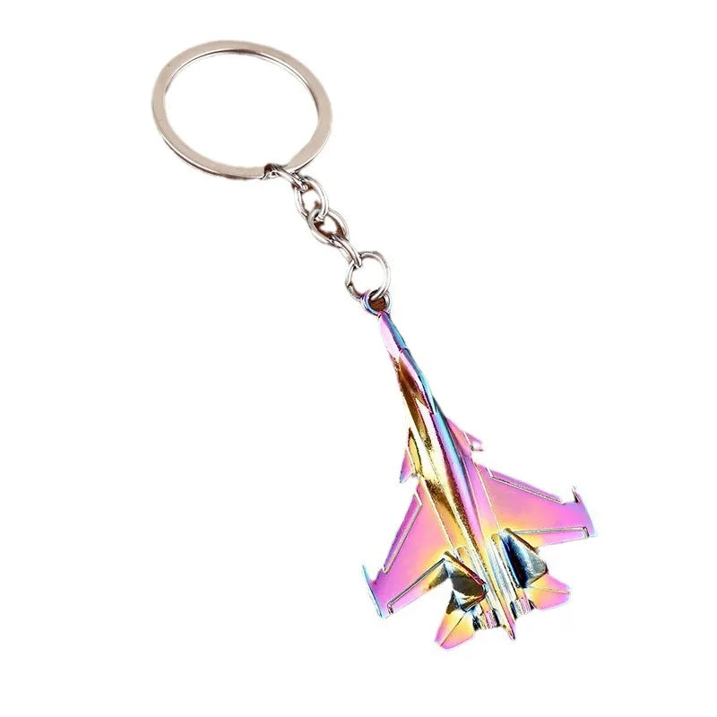 CHYVENEE Combat Aircraft Model Keychain Zinc Alloy Men Car Key Pendant