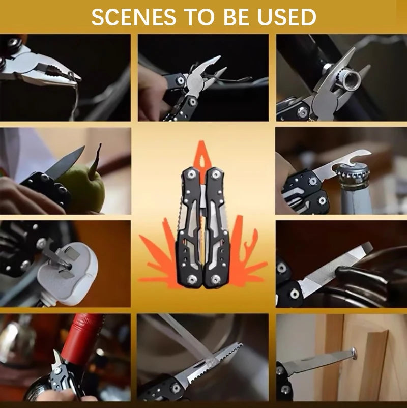 Multifunction Folding Pliers Pocket Knife Stainless Steel Outdoor Camping Survival Multi Tool