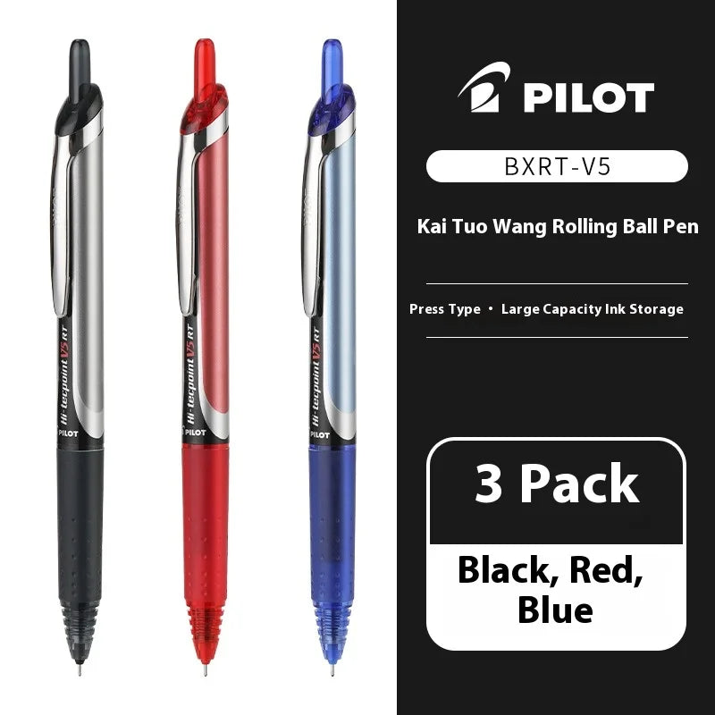 Retractable 0.5mm Gel Ink Pen with Precision Rollerball Tip Refillable Office School Writing Pen Set