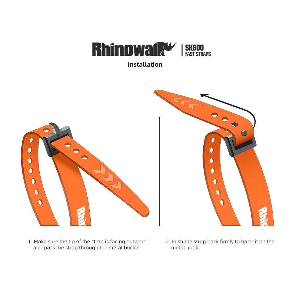 RHINOWALK Reusable Silicone Elastic Strap 60cm Tie Down Luggage Bike Camping