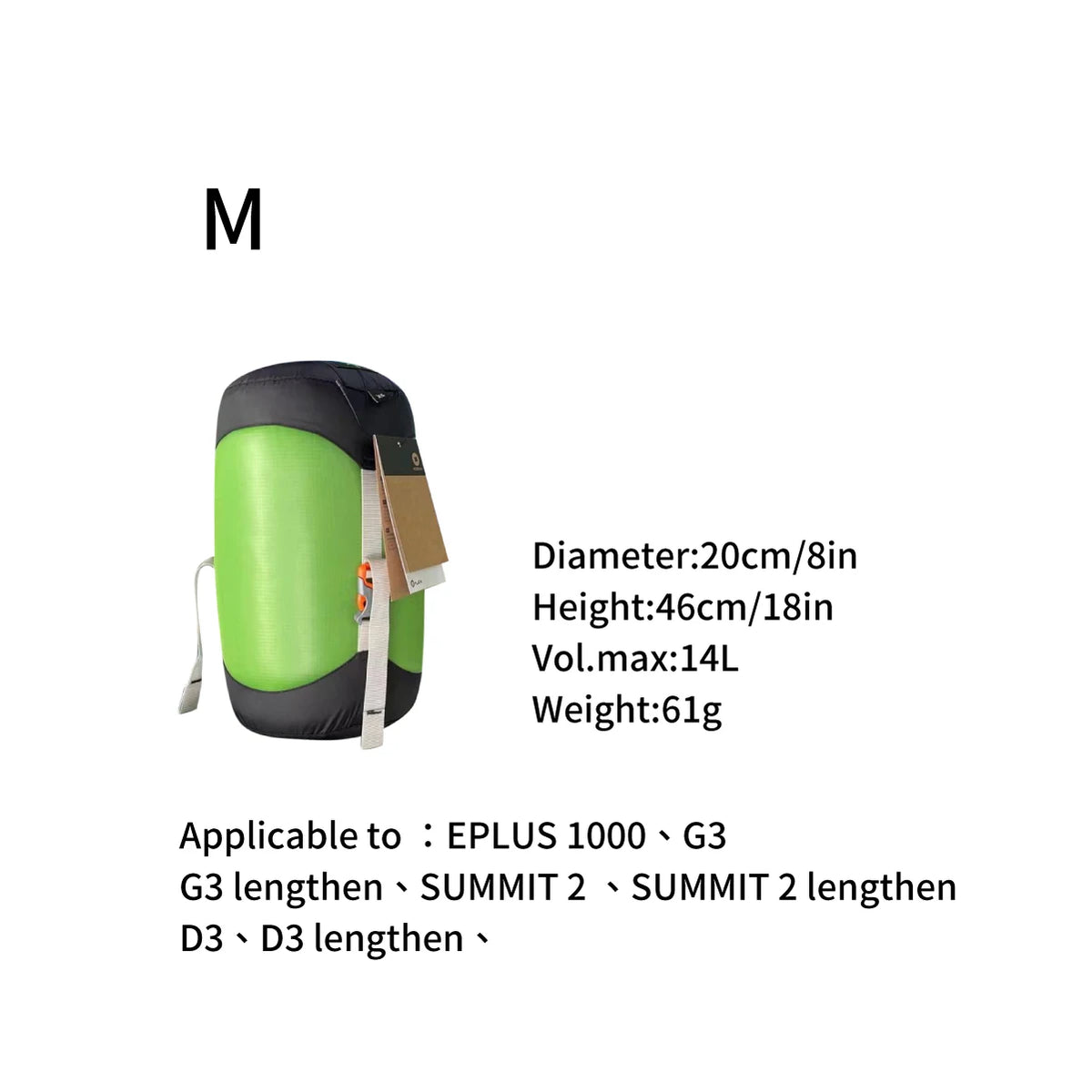 Waterproof Compression Sack Ultralight Nylon Sleeping Bag Storage Stuff Sack Outdoor Camping