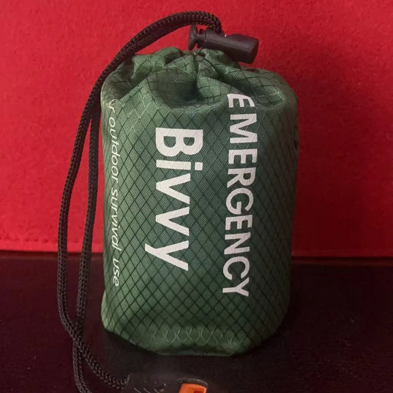 Emergency Thermal Sleeping Bag Waterproof Survival Bivy Sack Lightweight Camping Hiking Shelter Blanket