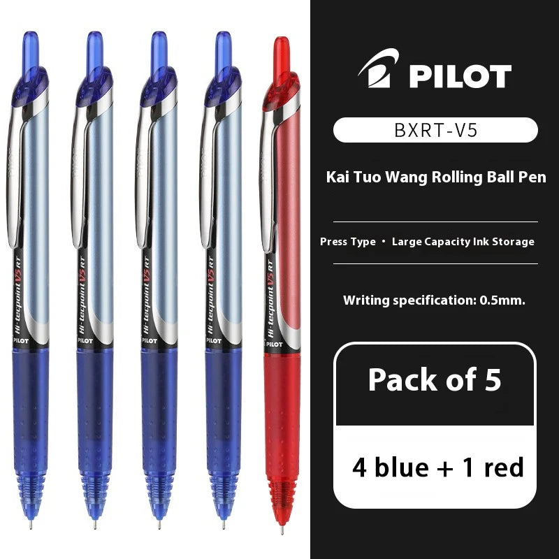 Retractable 0.5mm Gel Ink Pen with Precision Rollerball Tip Refillable Office School Writing Pen Set