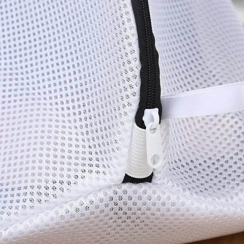 Mesh Laundry Bag for Shoes Washing Machine Zip Protective Storage Organiser Travel Bag Case