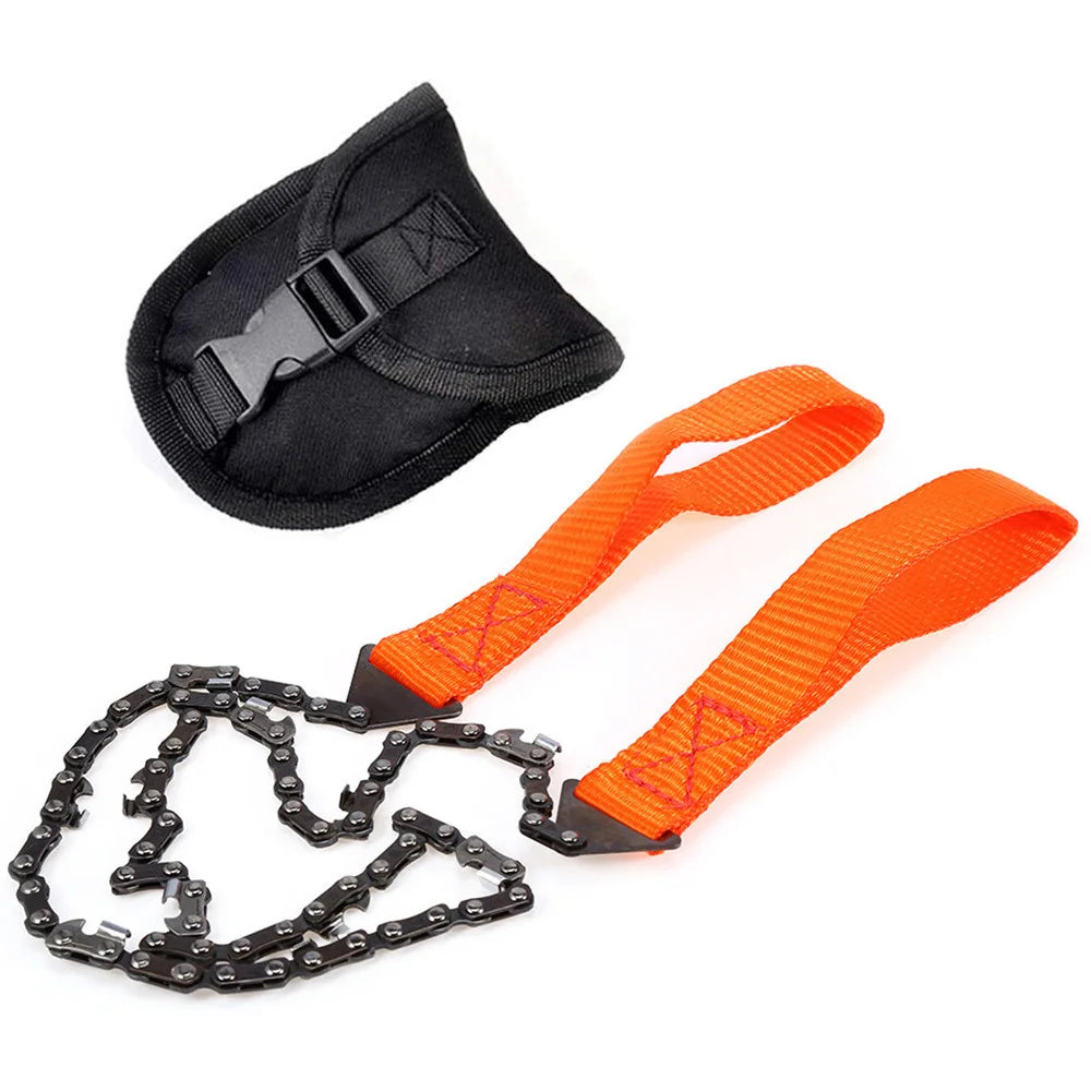 Portable 11 Teeth Wire Saw for Outdoor Survival Camping Hiking Emergency Pocket Chain Tool