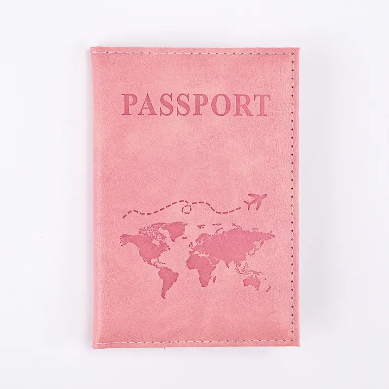 PU Passport Holder Travel Cover Wallet ID Credit Card Case Ticket Organiser Accessory Case