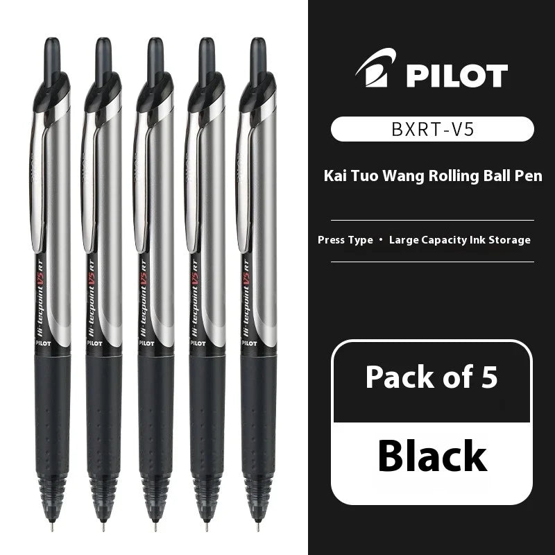 Retractable 0.5mm Gel Ink Pen with Precision Rollerball Tip Refillable Office School Writing Pen Set