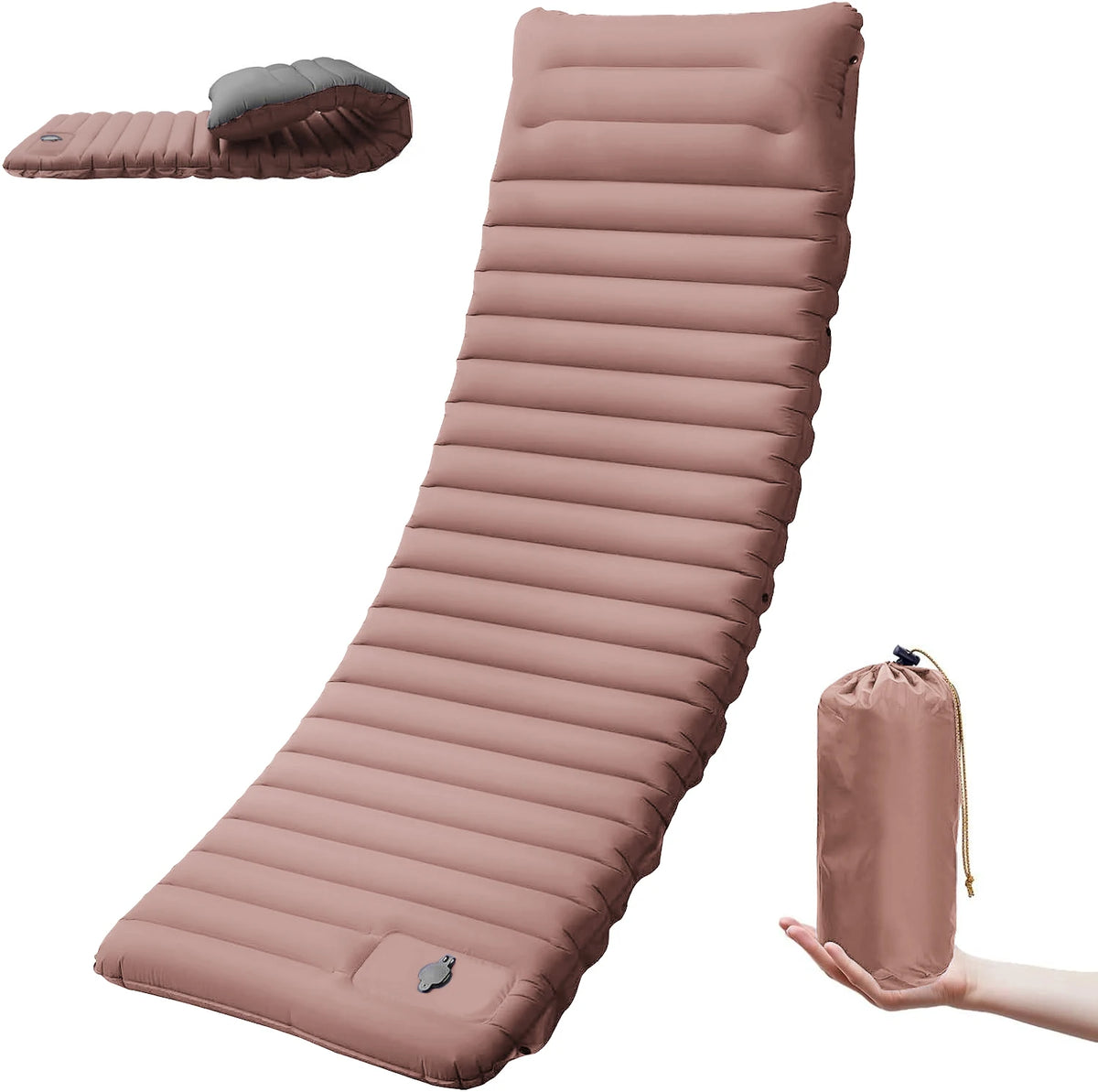 Extra Thick 4 Inch Self Inflating Camping Sleeping Pad with Built In Pump Hiking Air Mattress Bed