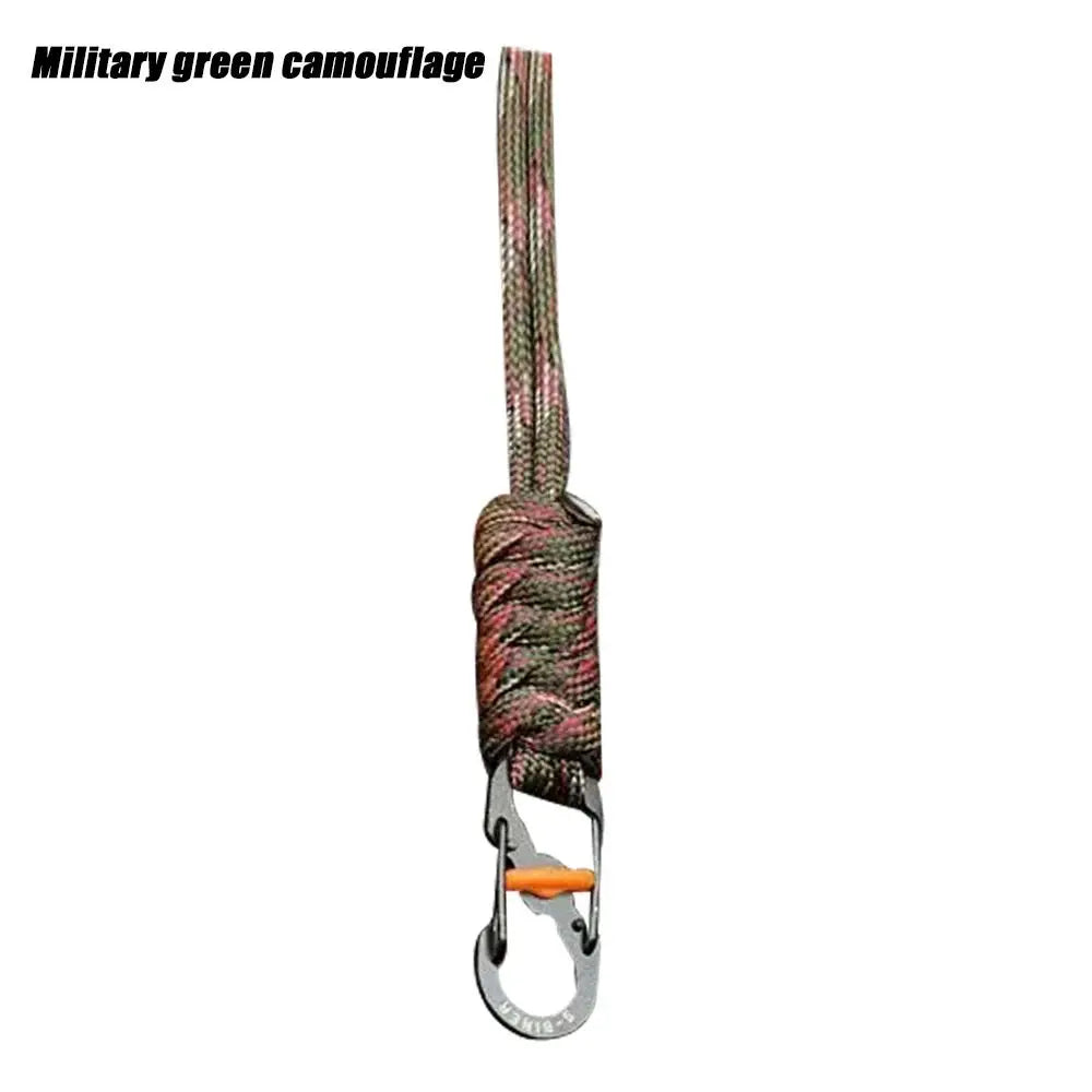 Paracord Survival Keychain with Rotatable Buckle Emergency Lanyard Backpack Key Ring Tool