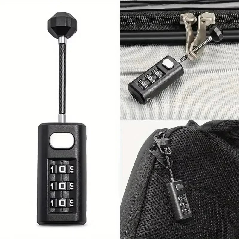 Mini 3 Position Combination Luggage Lock Resettable Backpack Cabinet Padlock