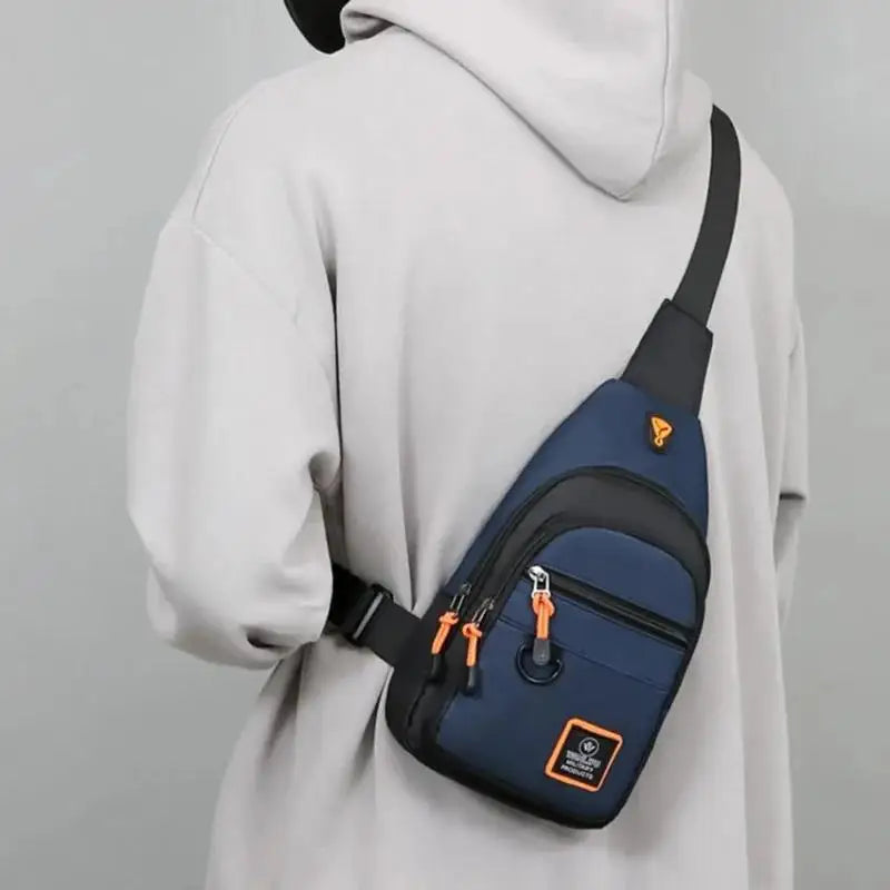 Men Business Chest Shoulder Bag Multi Layer Crossbody Travel